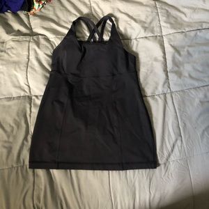 Lululemon Black crisscross tank